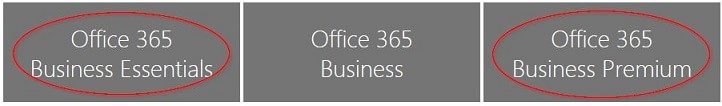 Office 365 Business Plan Titles