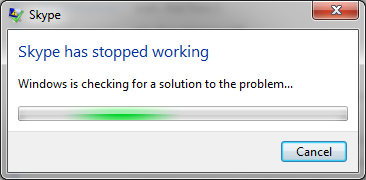 Skype Has Stopped Working